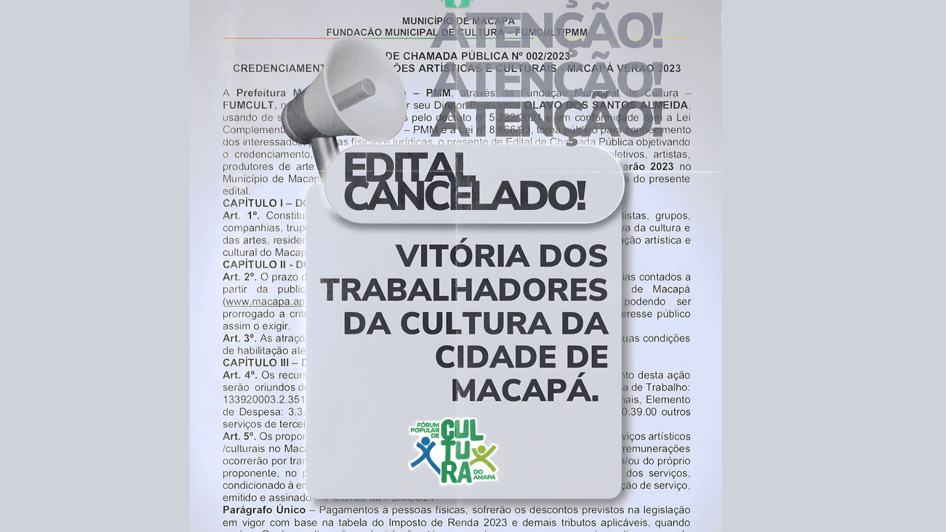 Após protestos de artistas locais, edital do Macapá Verão é cancelado pela Prefeitura de Macapá