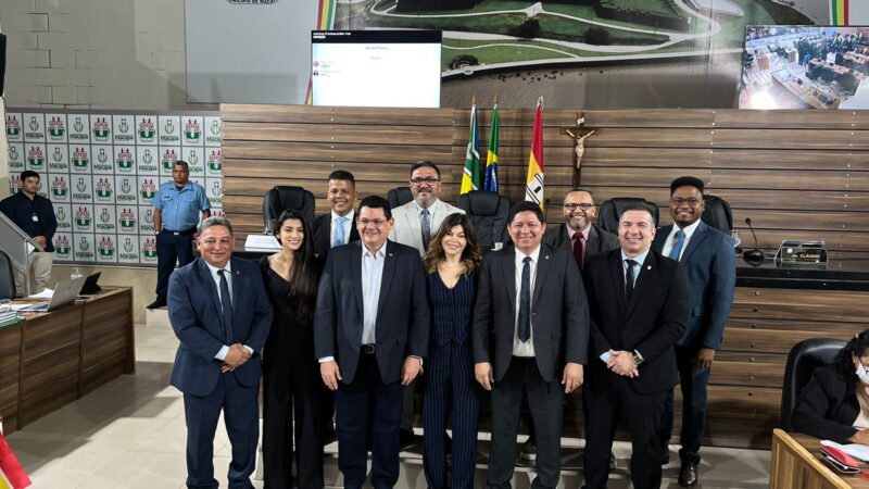 A convite do Vereador Claudiomar Rosa, presidente do SEBRAE-AP, Josiel Alcolumbre faz uso da Tribuna na Câmara de Vereadores de Macapá